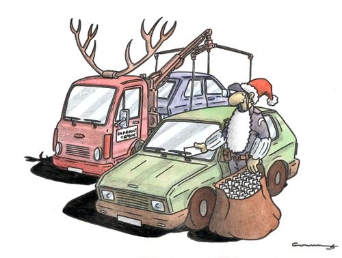 Traffic Santa.