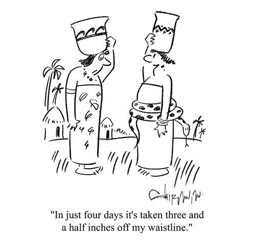 'In just four days it's taken three and a half inches off my waistline.'