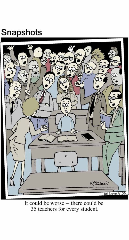 It could be worse -- there could be 35 teachers for every student