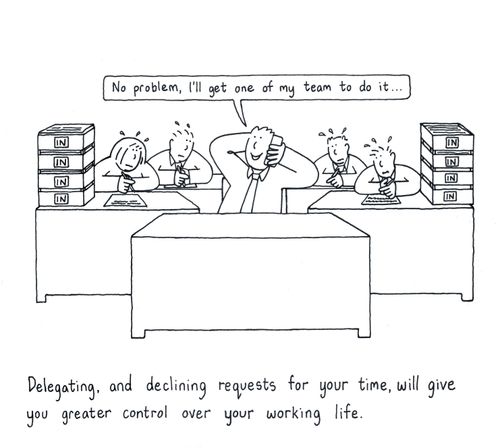 Delegating and declining requests for your time will give you greater control over your working life.