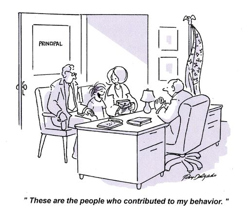 'These are the people who contributed to my behavior.'