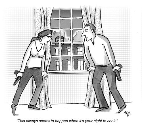 'This always seems to happen on your night to cook.'