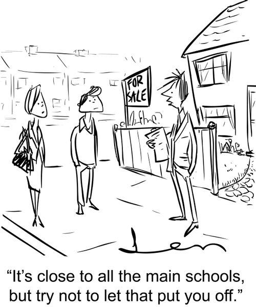 'It's close to all the main schools, but try not to let that put you off.'