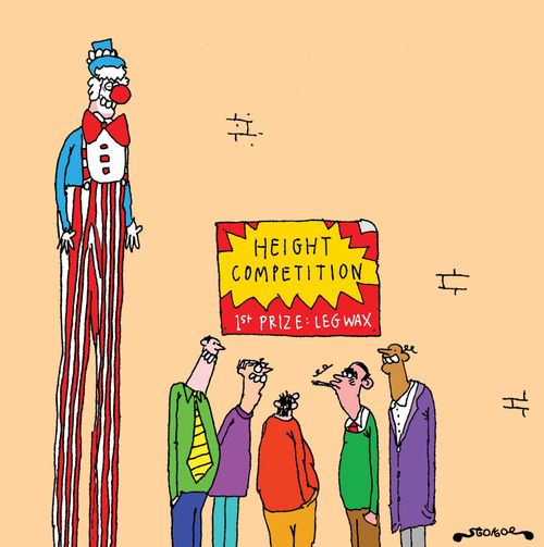 Height competition - Prize is leg wax.