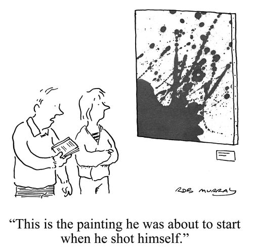 'This is the painting he was about to start when he shot himself.'