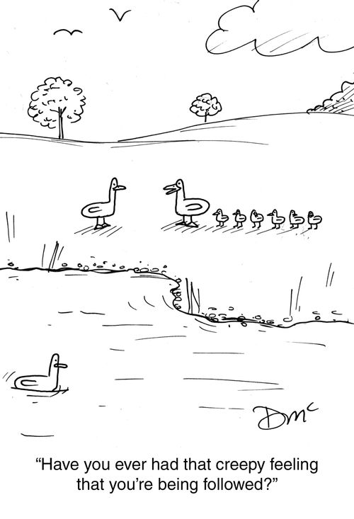 'Have you ever had that creepy feeling that you're being followed?'