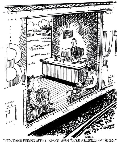 'It's tough finding office space when you're a business on the go.'
