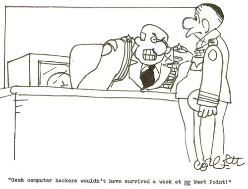 'Geek computer hackers wouldn't have survived a week at MY West Point!'