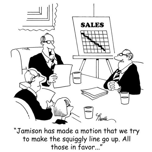 'Jamison has made a motion that we try to make the squiggly line go up. All those in favor...' 