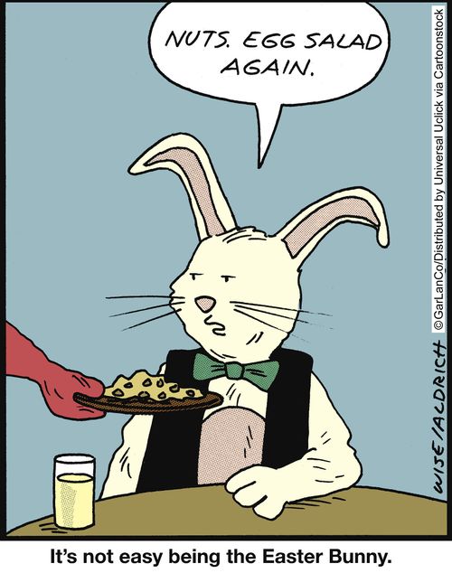 It's not easy being the Easter Bunny.