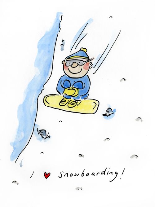 I love snowboarding!