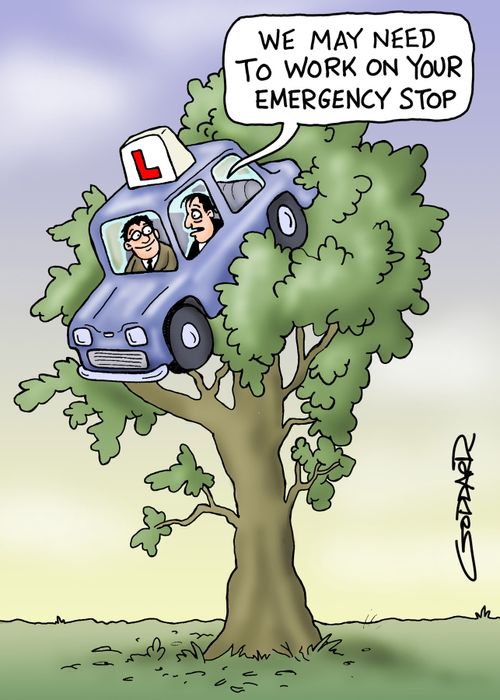 'We may need to work on your emergency stop.'