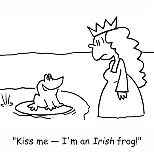 'Kiss me -- I'm an Irish frog!'