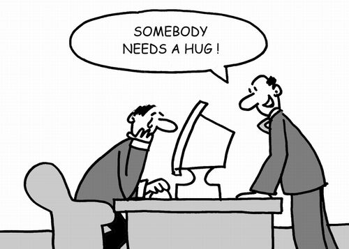 Somebody needs a hug.