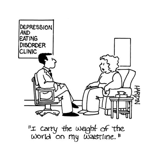 'I carry the weight of the world on my waistline.'
