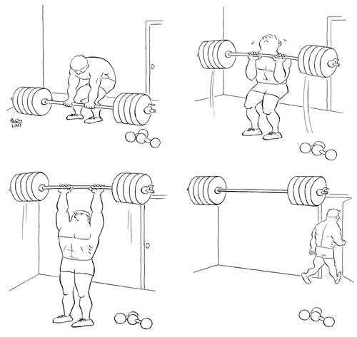 Weight lifting...where the weights stay up.