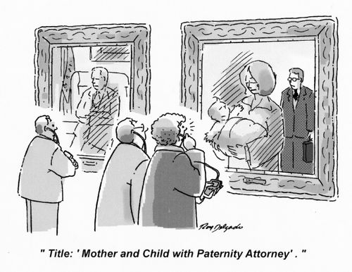 'Title: 'Mother and Child with Paternity Attorney'.'