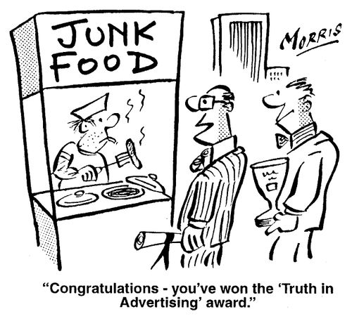 "Congratulations - you've won the 'Truth in Advertising' award."