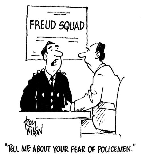 "Tell me about your fear of policemen."