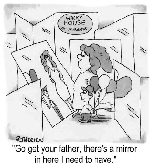"There's a mirror in here I have to have."