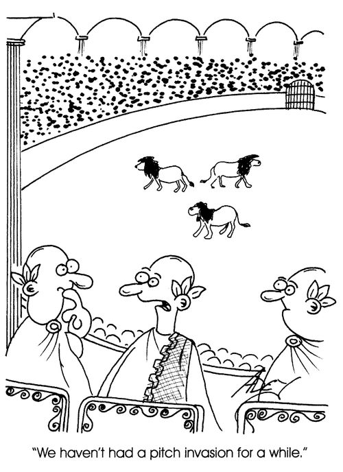 "We haven't had a pitch invasion for a while."