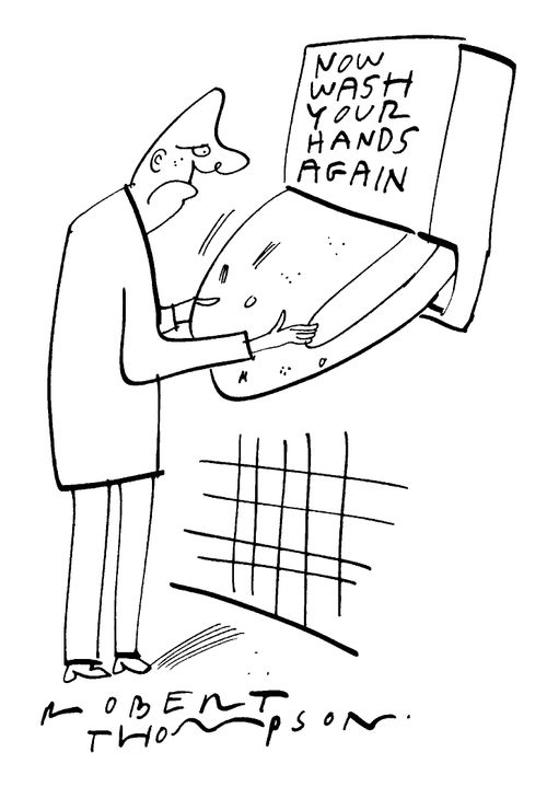 "Now wash your hands again"