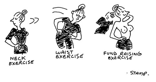 'Neck exercise' 'Waist exercise' 'Fund raising exercise'