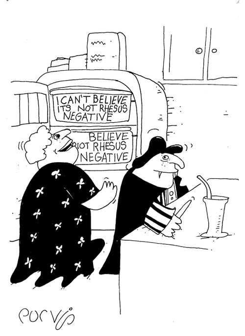 Vampire fridge 'I can't believe it's not Rhesus Negative'