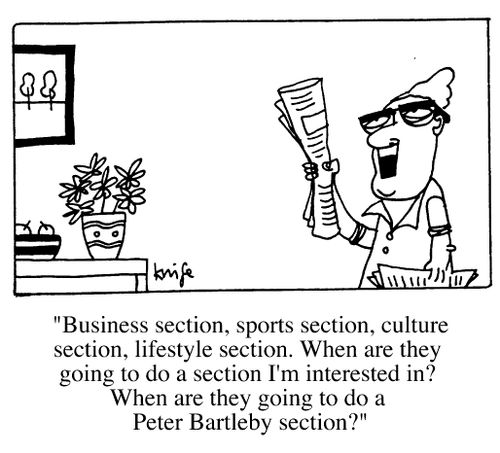 "Business Section, Sports section, Lifestyle section..."