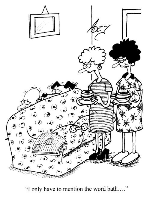 'I only have to mention the word bath...'