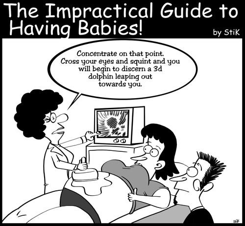 Pregnant women having a ultrasound done.