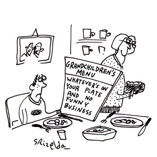 Grandchildren's Menu: Whatever's on your plate and no funny business