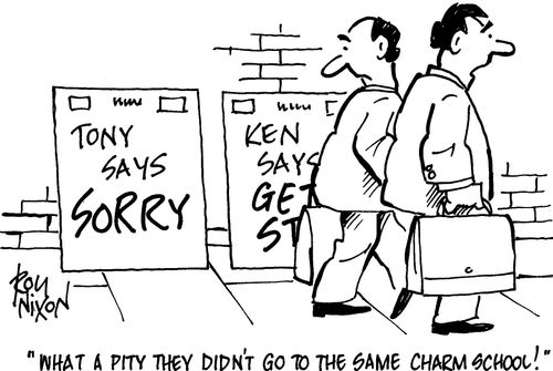'What a pity they didn't go to the same charm school!'