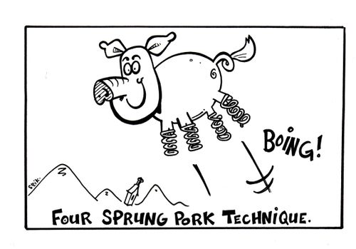 Four sprung pork technique.
