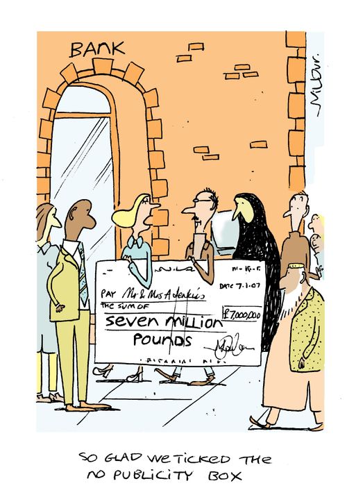 'So glad we ticked the no publicity box.'