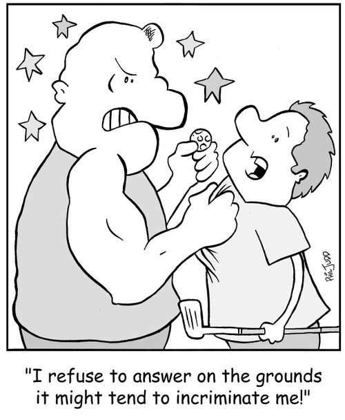 'I refuse to answer on the grounds it might tend to incriminate me!'