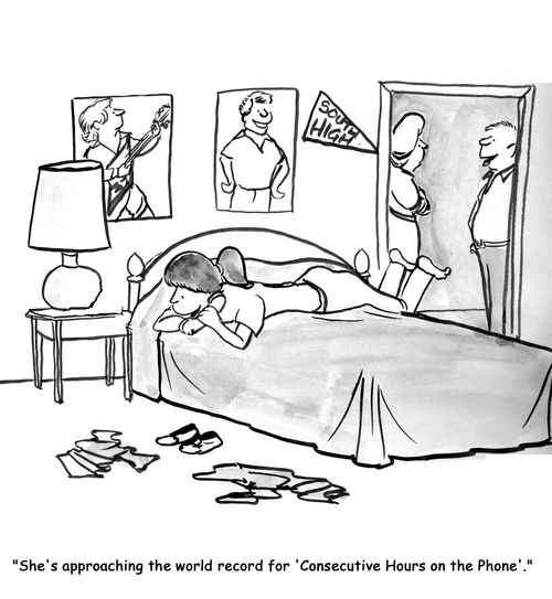 'She approaching the world record for 'Consecutive Hours on the Phone'.'
