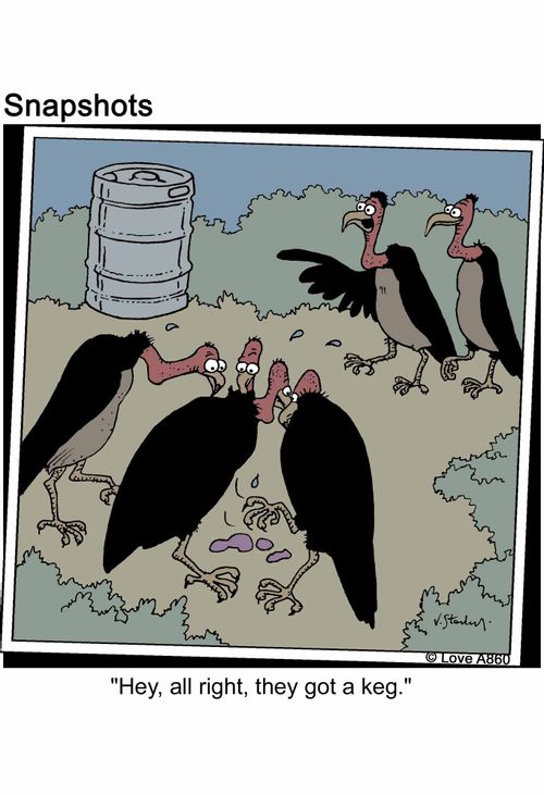 'Hey, all right, they got a keg.'