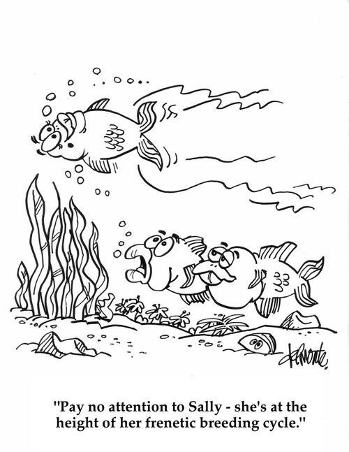 'Pay no attention to Sally - she's at the height of her frenetic breeding cycle.'