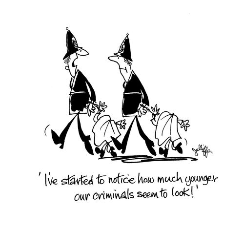 'I've started to notice how much younger our criminals seem to look!'