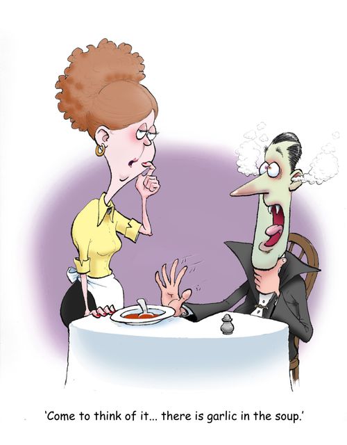 'Come to think of it...there is garlic in the soup.'