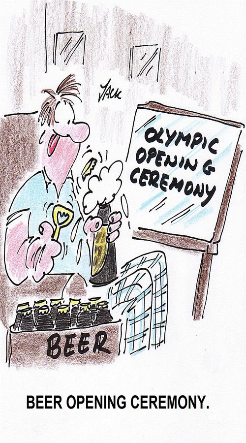Beer opening ceremony.