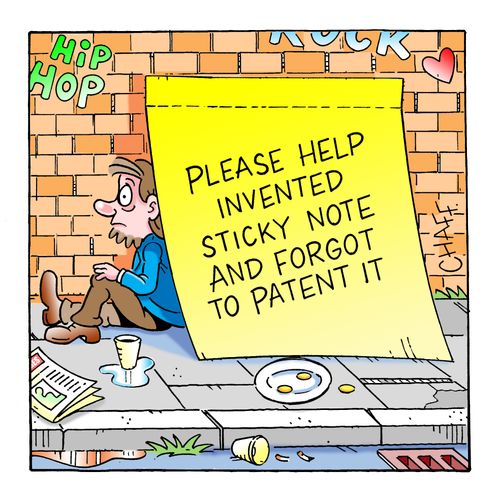 Please Help Invented Sticky Note and Forgot to Patent It!
