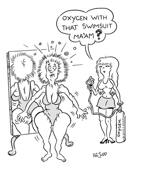 'Oxygen with that swimsuit ma'am?'