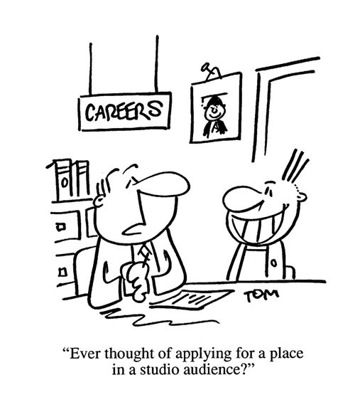 'Ever thought of applying for a place in a studio audience?'