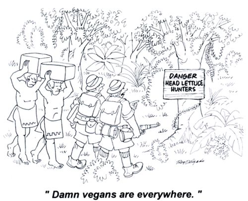 'Damn vegans are everywhere.'