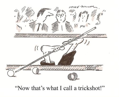 'Now that's what I call a trickshot!'