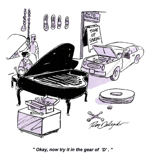 'Okay, now try it in the gear of 'D'.'