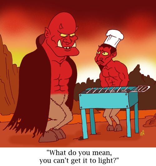 'What do you mean, you can't get it to light?'