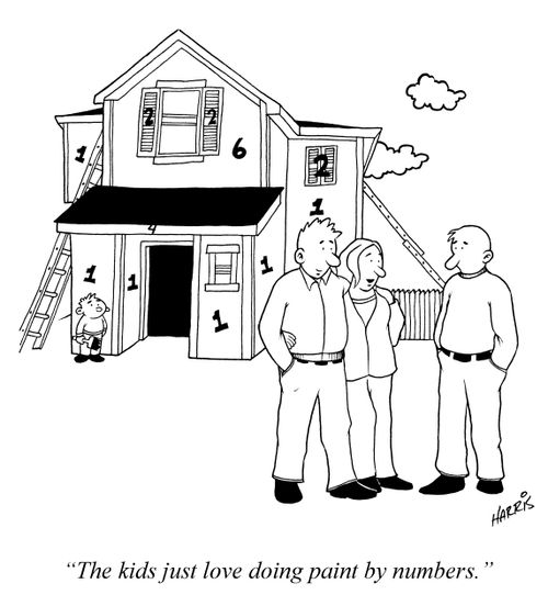 'The kids just love doing paint by numbers.'